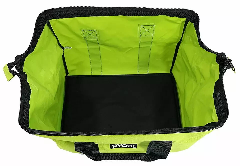 RYOBI LARGE CONTRACTOR WIDE-MOUTH CANVAS TOOL BAG 18″ X 14″X 12″ NEW