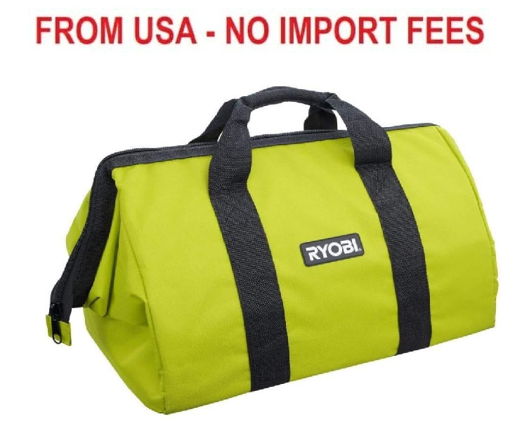 New Ryobi 18″ x 12″ x 12″ Contractors Heavy Duty Green Tool Bag