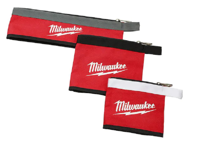 48-22-8183 Milwaukee 14 in., 8 in. and 6 in. Multi-Size Zipper Tool Bags in Red