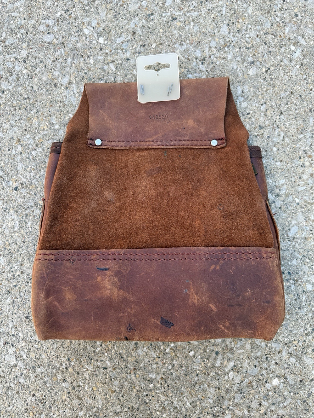 Craftsman 9-40520 Leather Tool Carpenter Pouch Brown Multiple Pockets No Belt