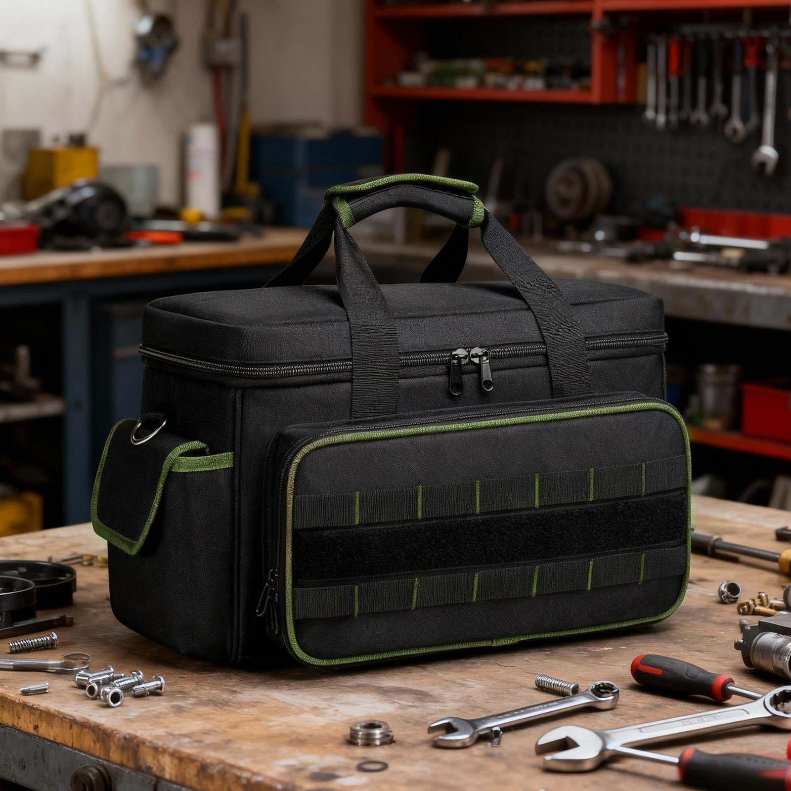 GRAVEE 17 Inch Durable Tool Bag with Padded Handle Large Multi-Pocket Organizer
