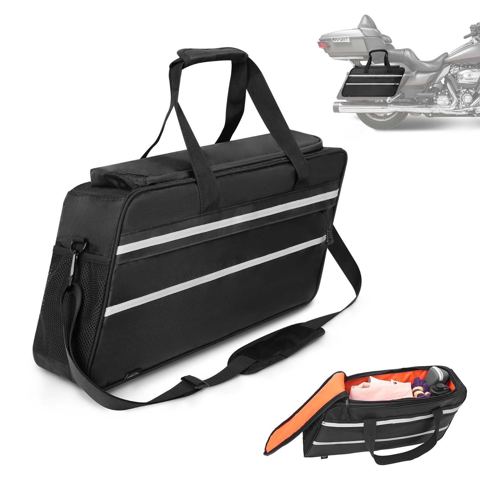 GAWAF Motorcycle Saddlebag Liner, Waterproof 32L Large Hard Saddle Insert Tra…