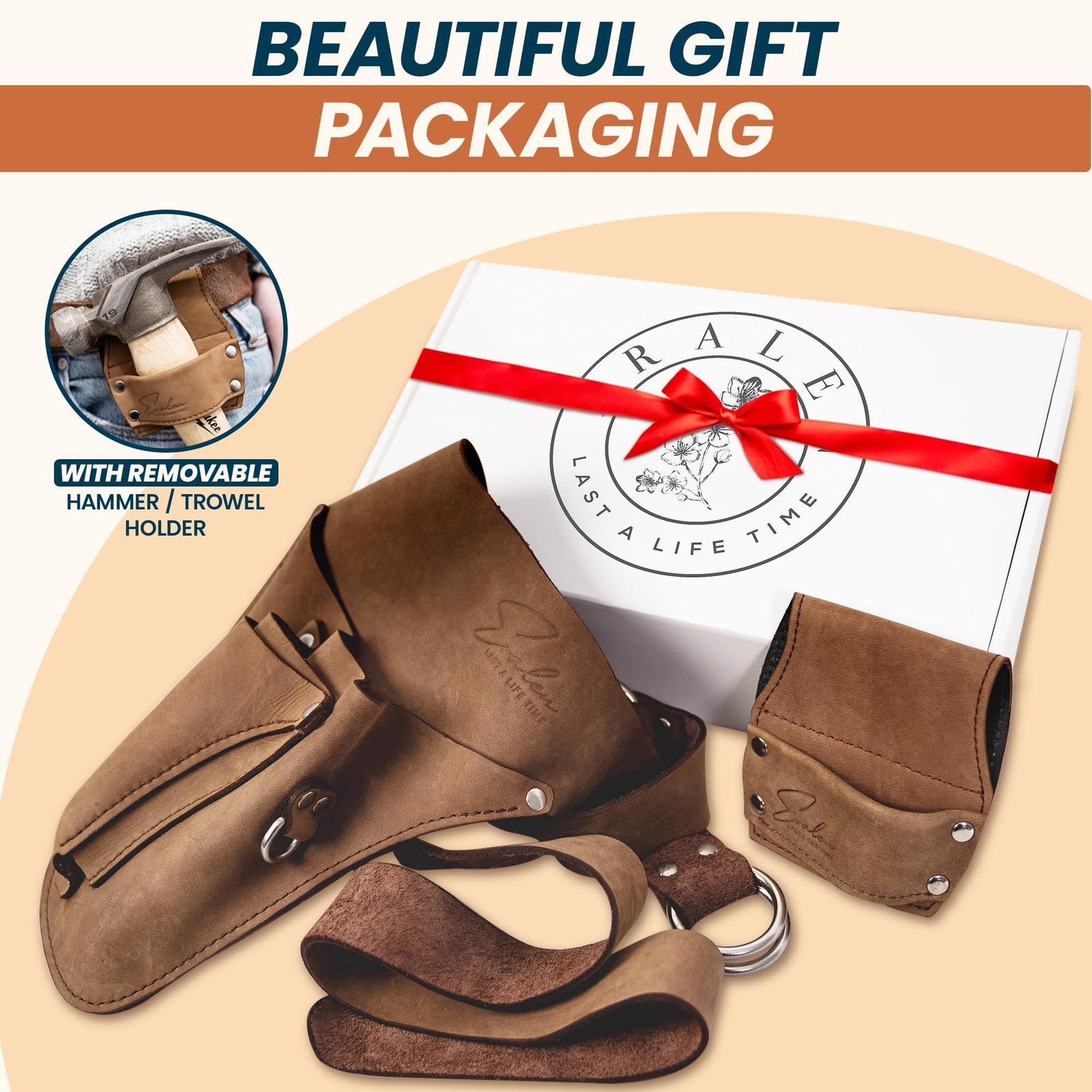 Leather Garden Utility Belt for Women – Florist Tool Holster, Gardening Apron…
