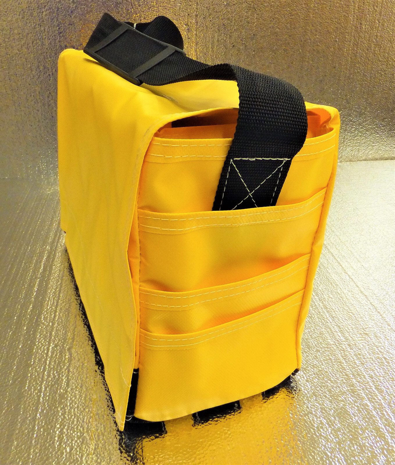 TOOL BAG-HARD WALL, VINYL COATED NYLON, 17″x7″x10″ HIGH STORAGE CAPACITY NEW