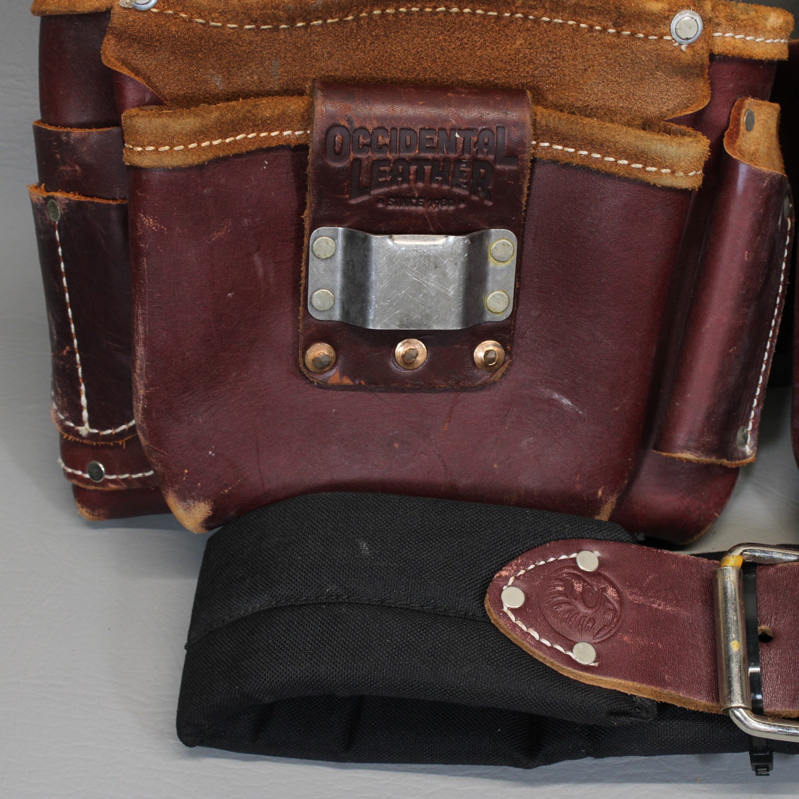 Occidental Carpenter’s Leather Tool Belt & Pouches 5018, 5060, Med. Belt