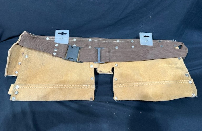 Faltra Double Pocket Tool Belt Heavy Duty Split Leather Suede Waist Tool Pouch