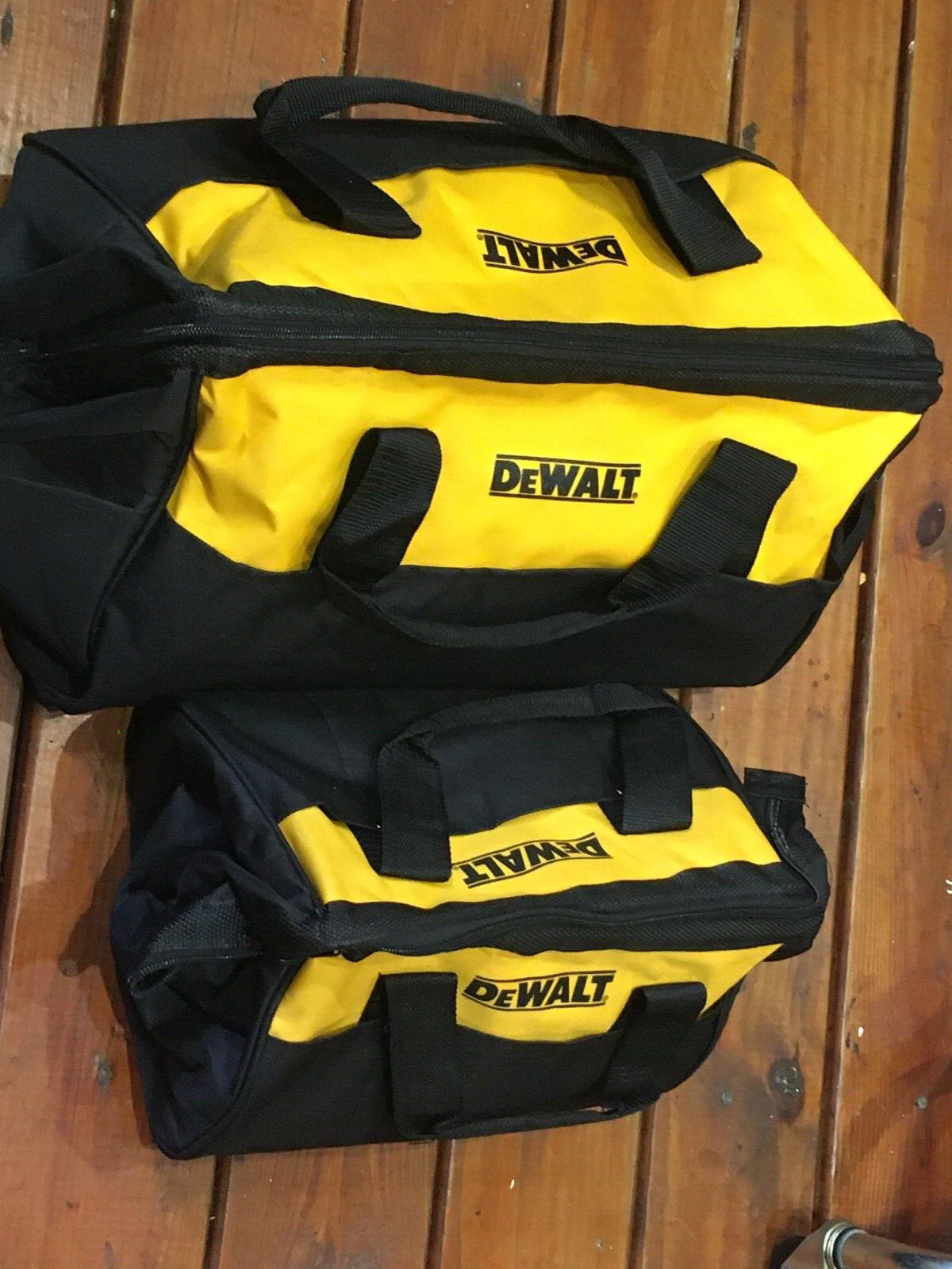 DeWALT 2X Tool Bags Organizers Large 19″ Medium 12″ w/Skids