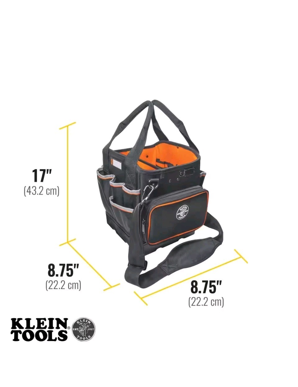 Tool Bag Tradesman Pro Tool Tote 40 Pockets 10-Inch Klein Tools