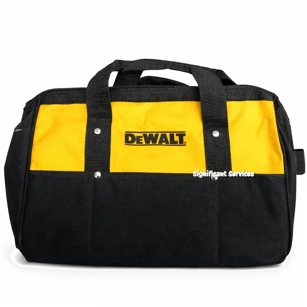 New Dewalt Heavy Duty Ballistic Nylon Tool Bag 15” w Runners & 3 outside Pockets