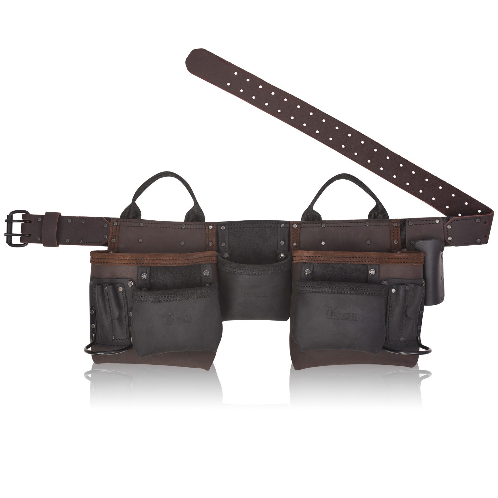 Trutuch Brown Combine Leather Tool Belt | Drywall Tool Belt | Construction