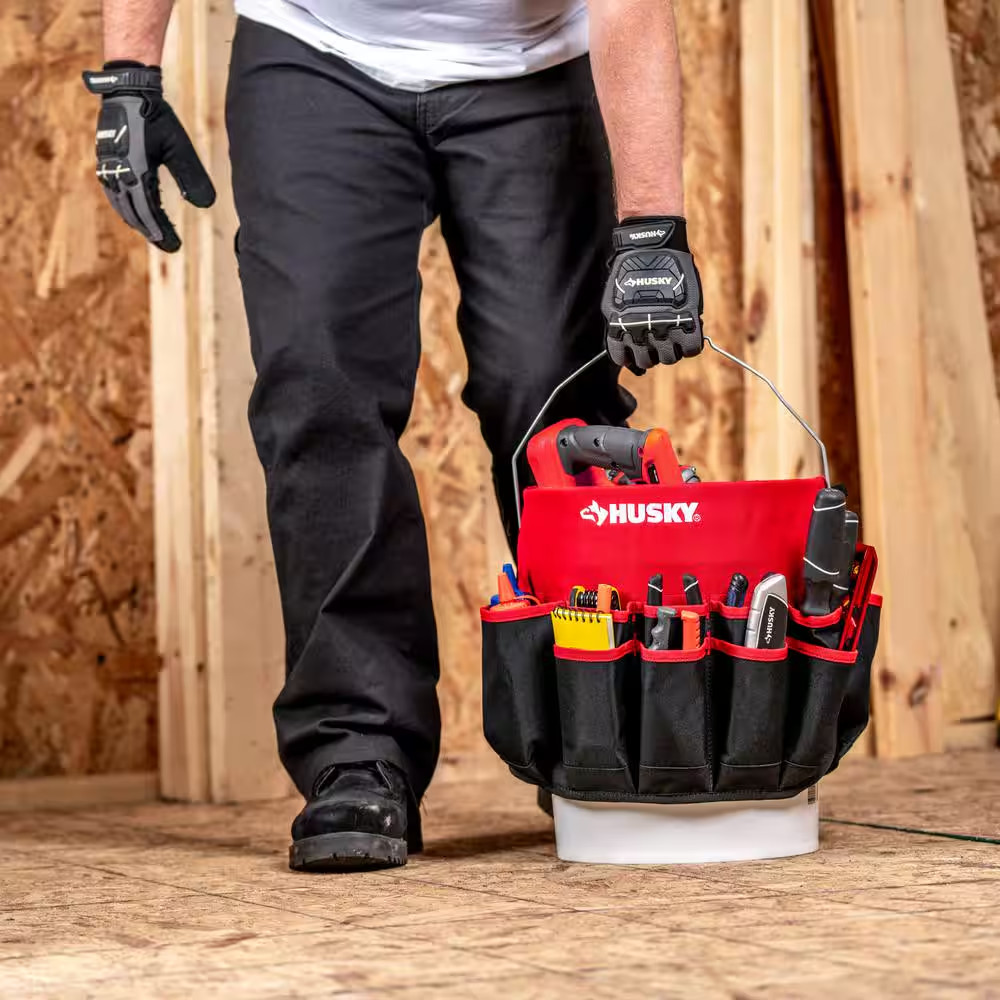 12 In. 30-Pocket Bucket Jockey 5 Gal. In-Bucket Storage Tool Bag