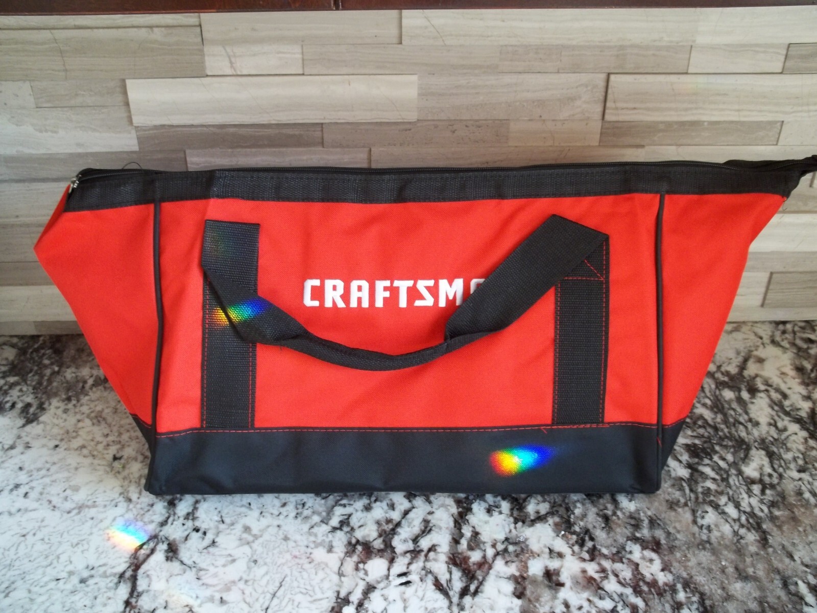 NEW Craftsman 18” Red And Black Large Tool Bag With Handle