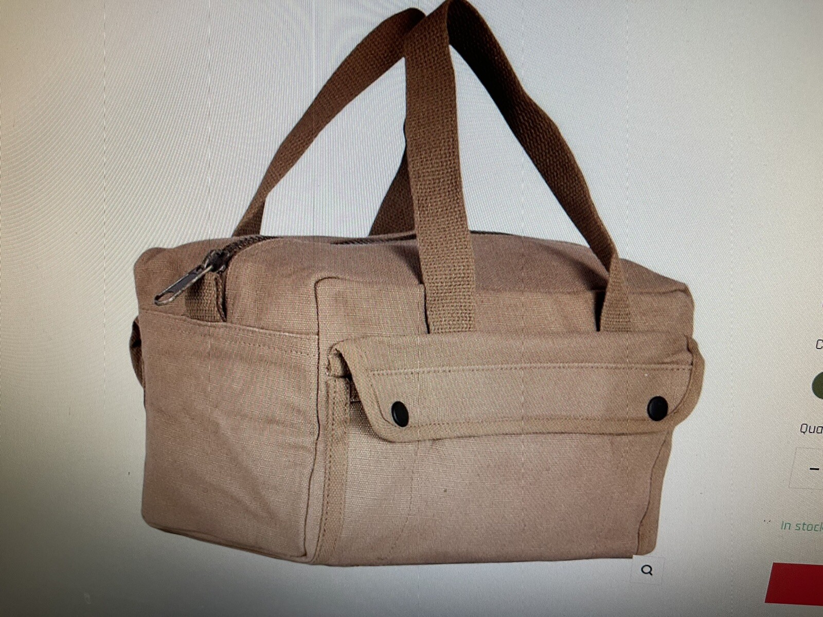 Military issued style Heavy duty Canvas tool,utility,cargo bag/brass Zipper