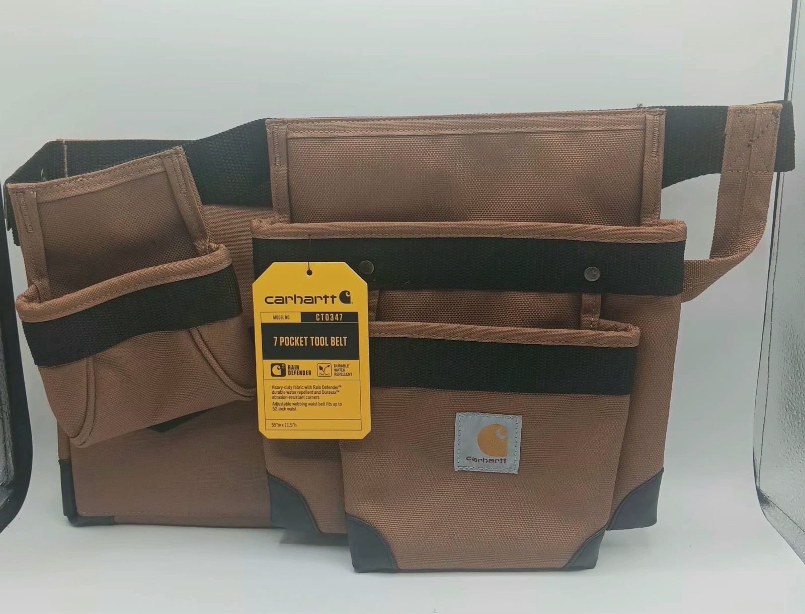 Carhartt 7 Pocket Tool Belt CT0347 Rain Defender NWT
