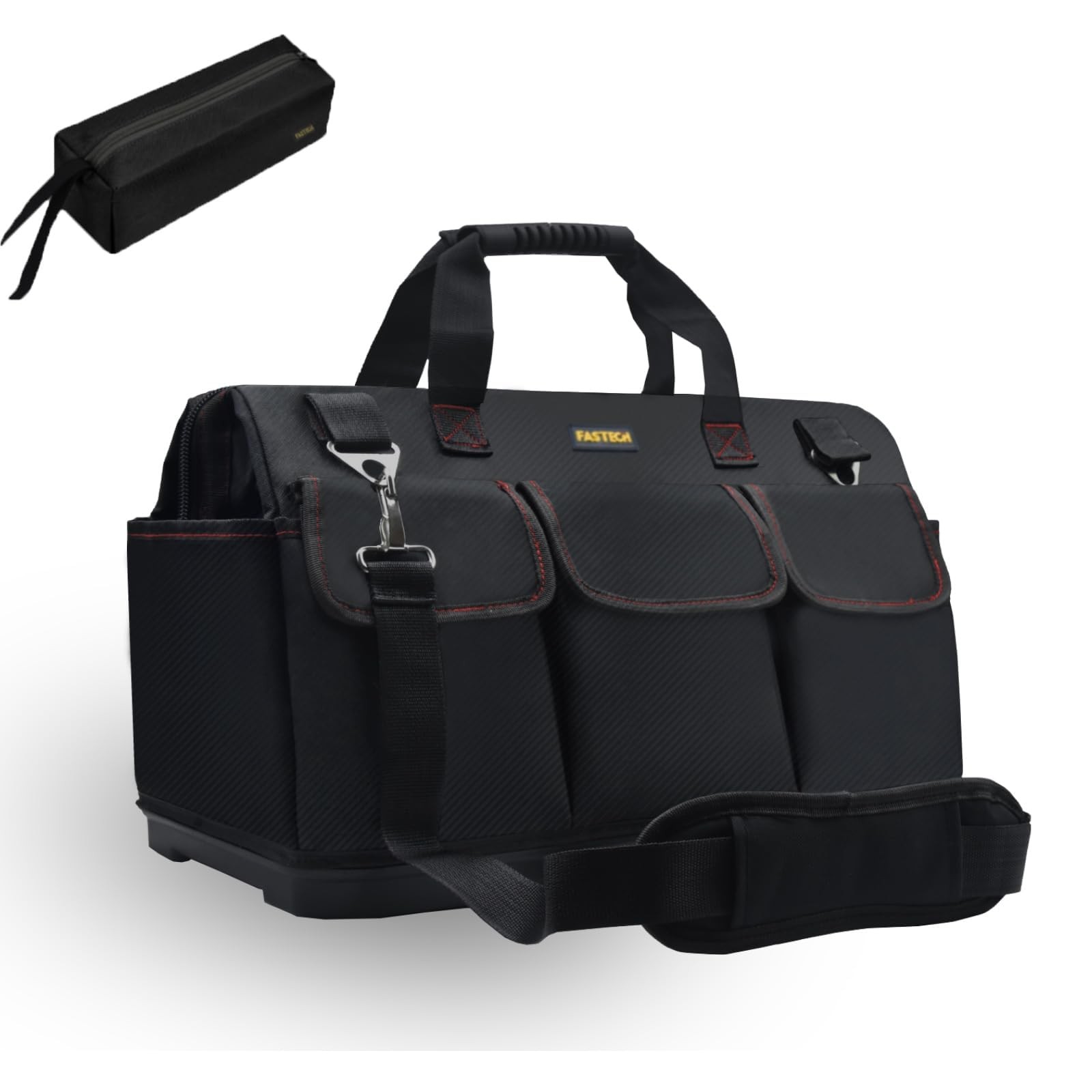 15Inch Heavy Duty Bottom Tool Bag Wide Mouth Storage Carrier Tote Organizer