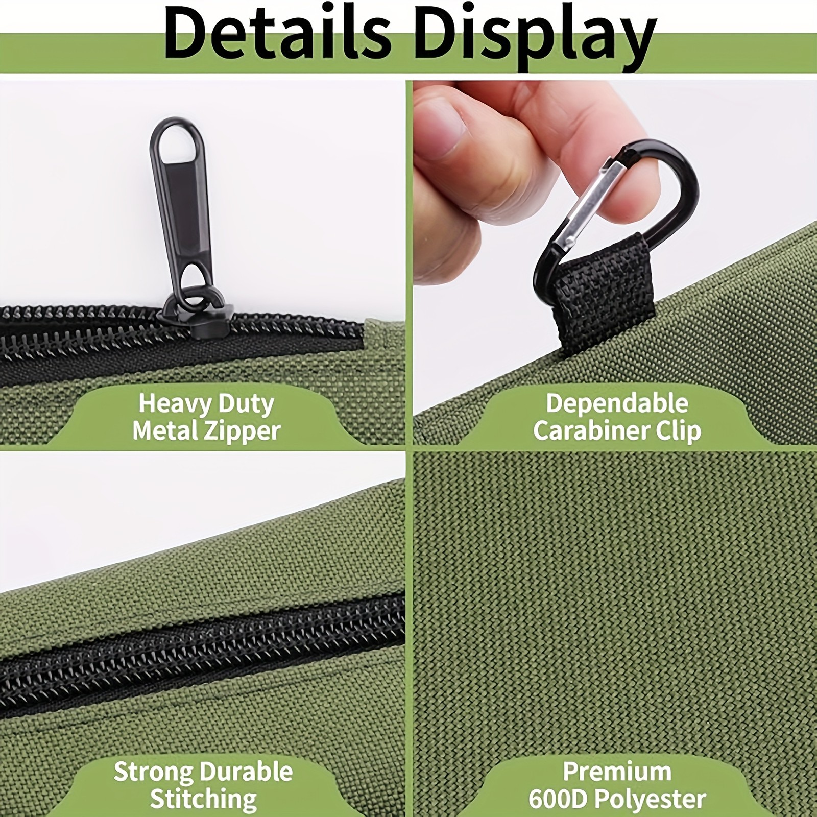 12/24pcs Tool bag with zipper closure, multi-functional storage tool bag