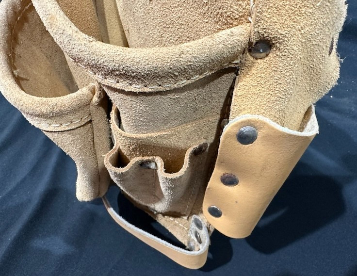 Faltra Double Pocket Tool Belt Heavy Duty Split Leather Suede Waist Tool Pouch
