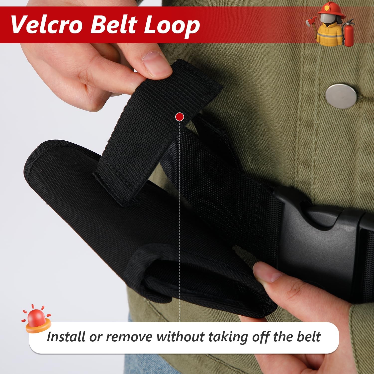 Double Glove Pouch for Police Firefighter, Duty Belt Rubber Gloves Holder, Du…