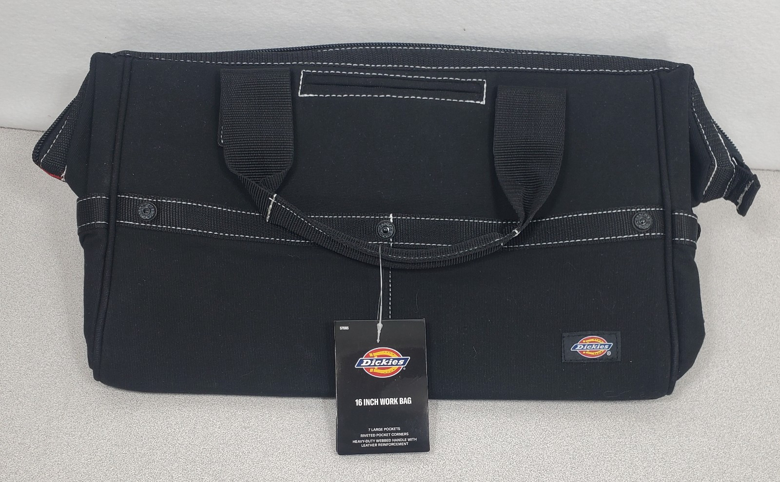 Work Tool Bag 16 inch 7 Pocket Black Dickies 57085 Brand New With Tag