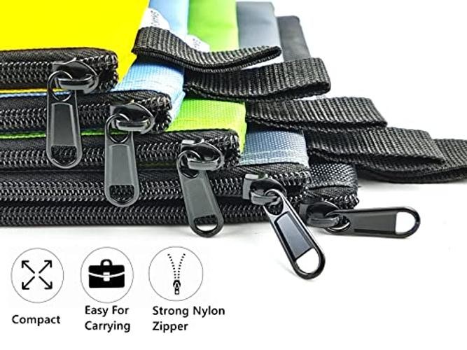 5 Pack Tool Bag Zipper Pouch 13″ Yellow, Light Blue, Gray, Green, Black