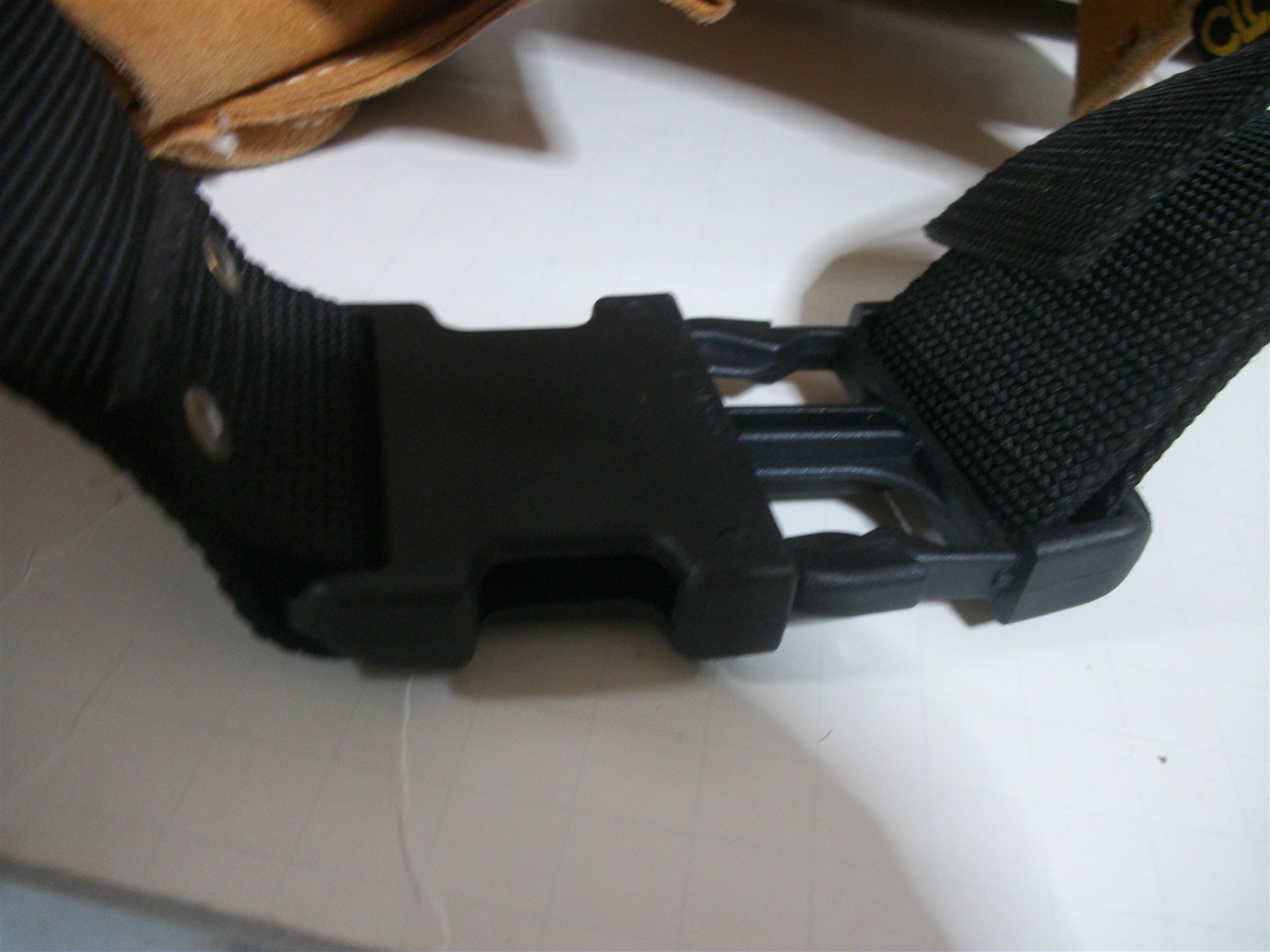Husky 370×2 Leather Tool Work Belt Hammer Loop by CLC Quickk Release Buckle