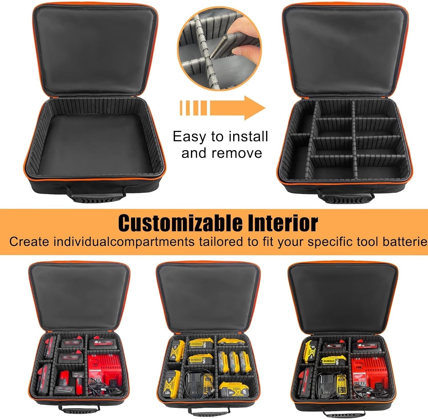 Versatile Storage Bag for Tool Batteries & Accessories