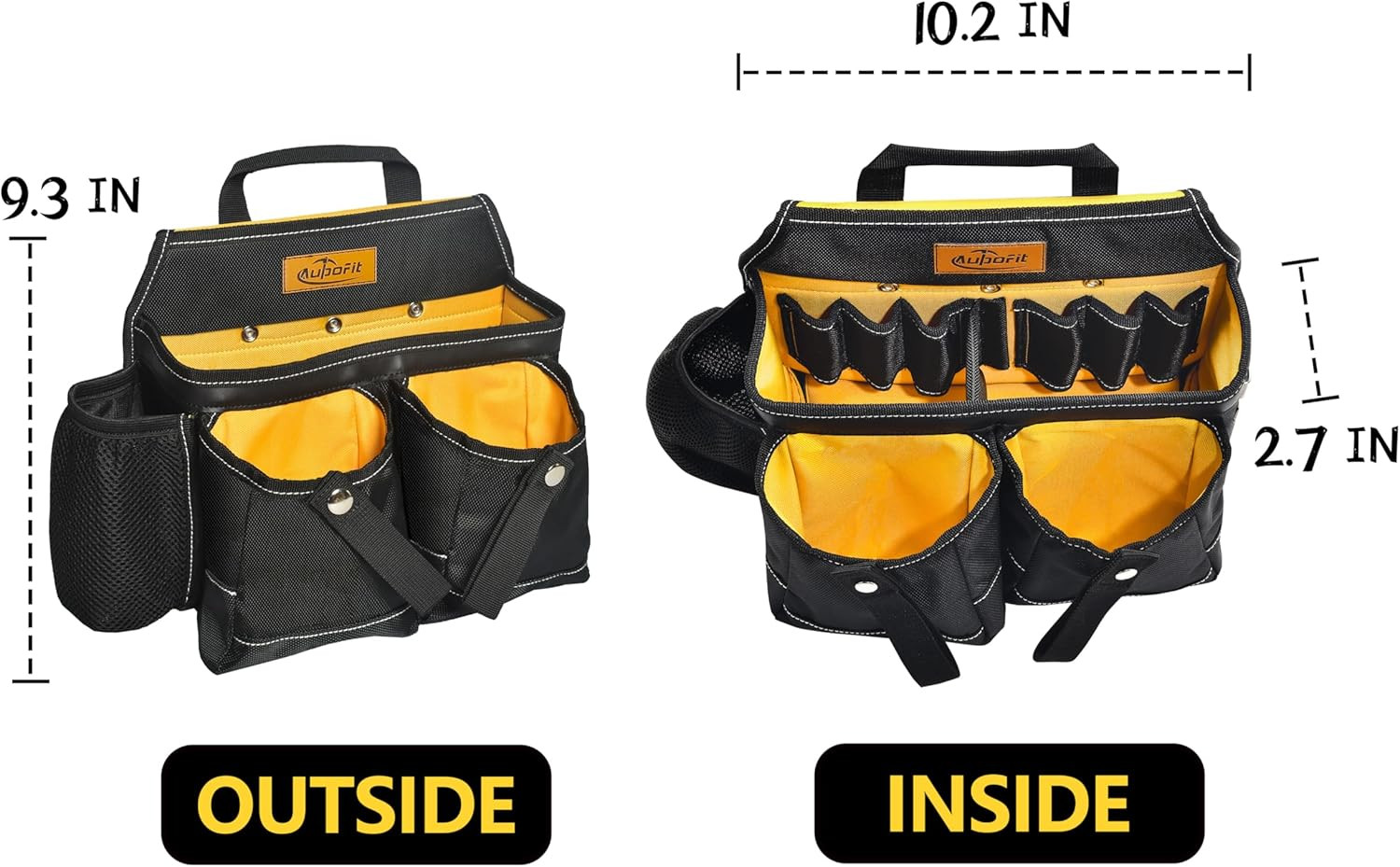 Comfortable Tough Thick 7-Piece Tool Belt with Suspenders 32 Pockets and Loops,1