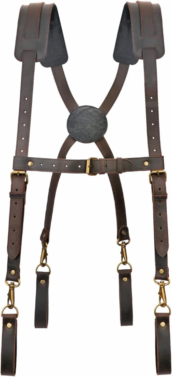 Tourbon Leather Belt Kit Faux Fleece Padded Logging