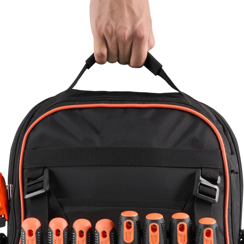 Tool Backpack 64 Pockets Tear-resistant Jobsite Organization Bag for Electrician