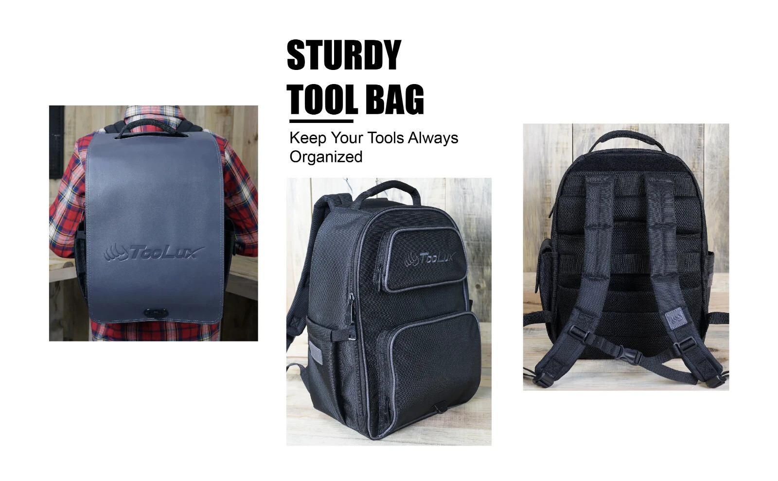 Toolux Mechanical Backpack with removable leather flap