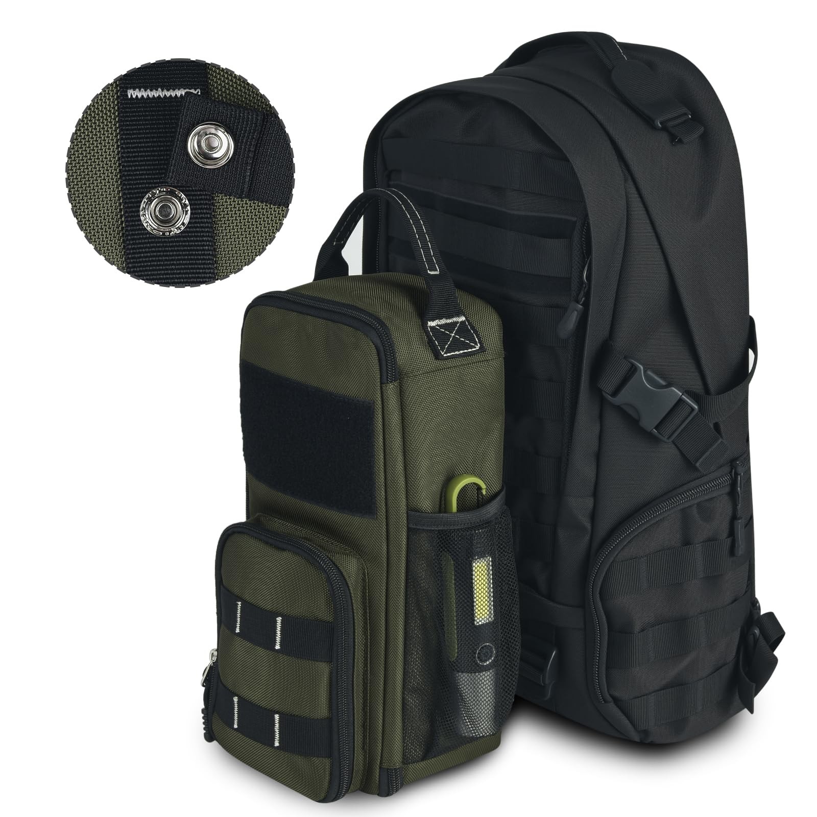 12.6 Inch Small Tool Bag Pouch Multiple Pockets Waterproof Handle Green