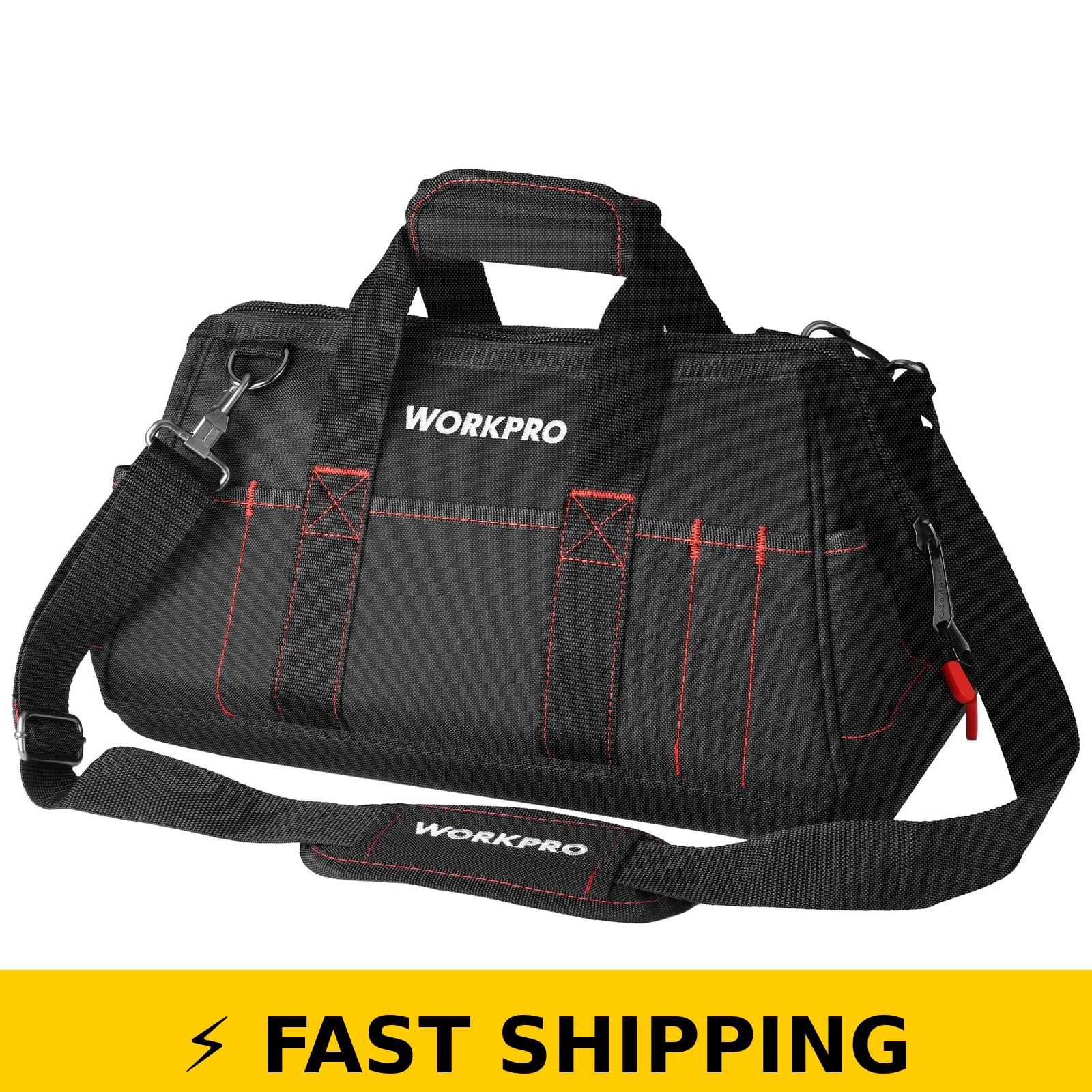 WORKPRO 16″ Tool Storage Bag with Waterproof Base