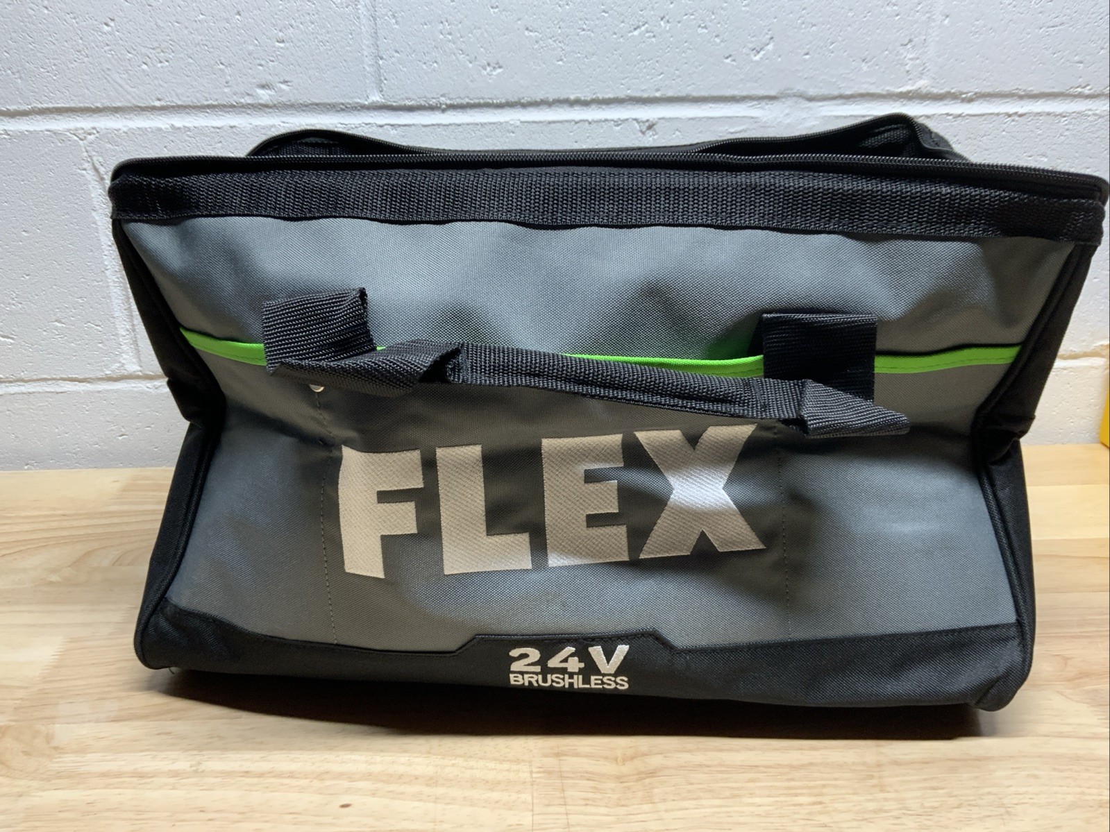 Large FLEX 24v Contractor Tool Bag – 18”x10”x10” (Unused With Stains)