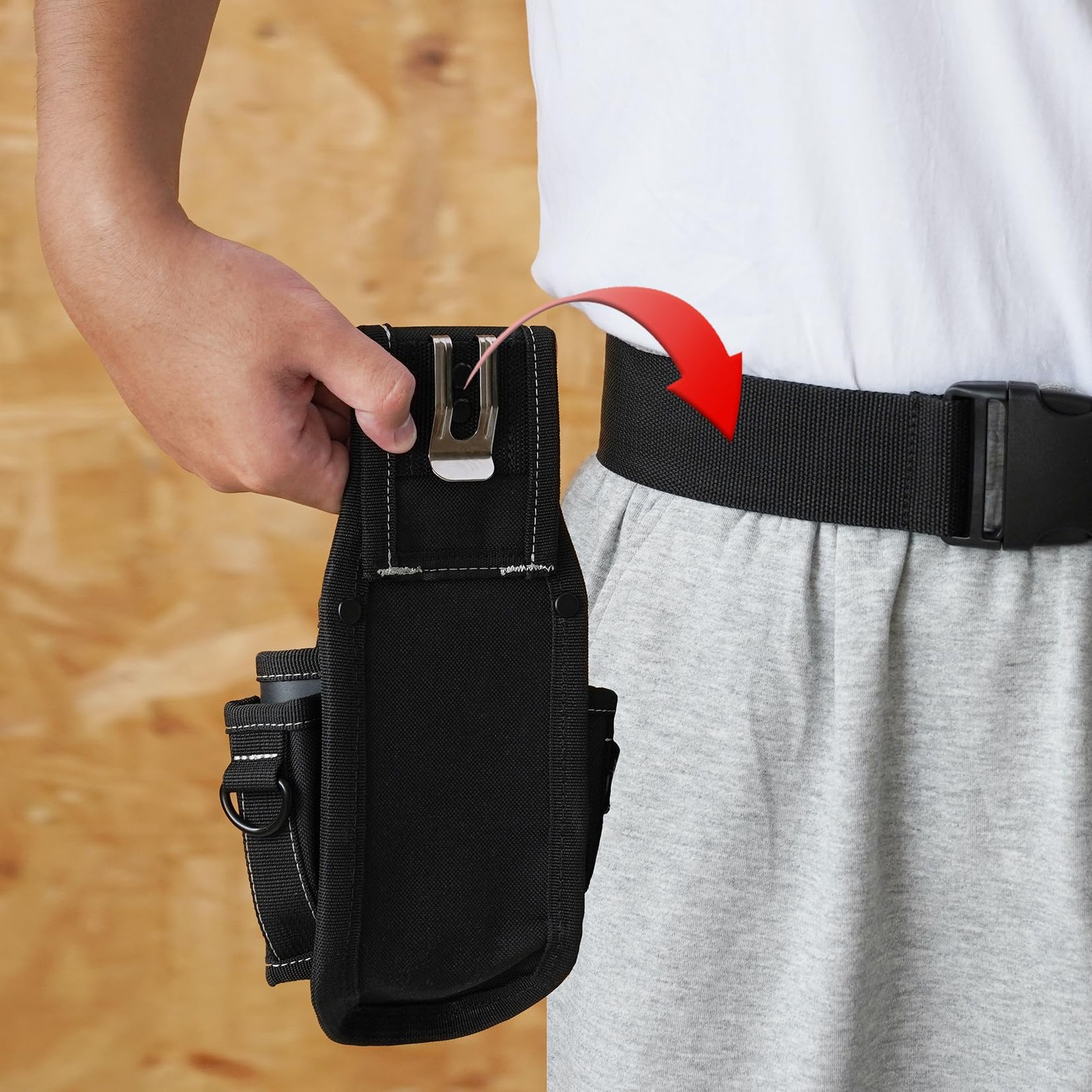 Pocket Tool Belt Pouch Small Quick Release Clip Larger Pockets Loop Carrier