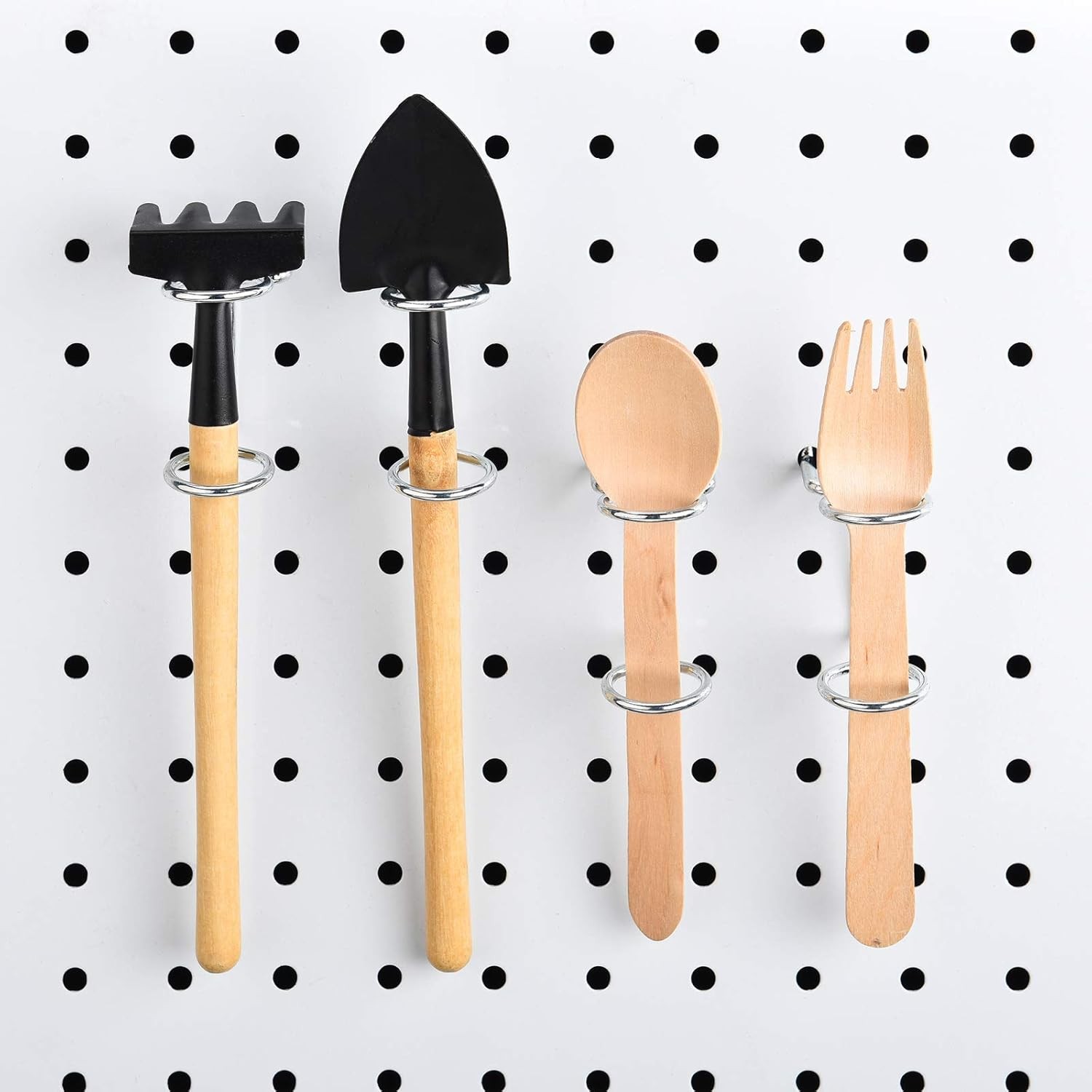 Double-Ring Tool Holders Pegboard Accessories Household Tools Organizer