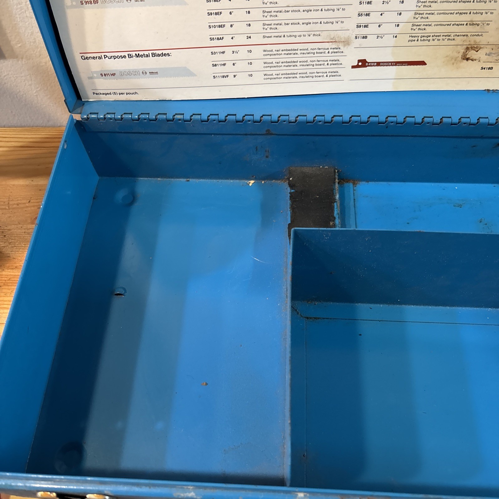 Vintage BOSCH PANTHER Reciprocating Saw CASE ONLY Metal Box w/Handle & Clasps