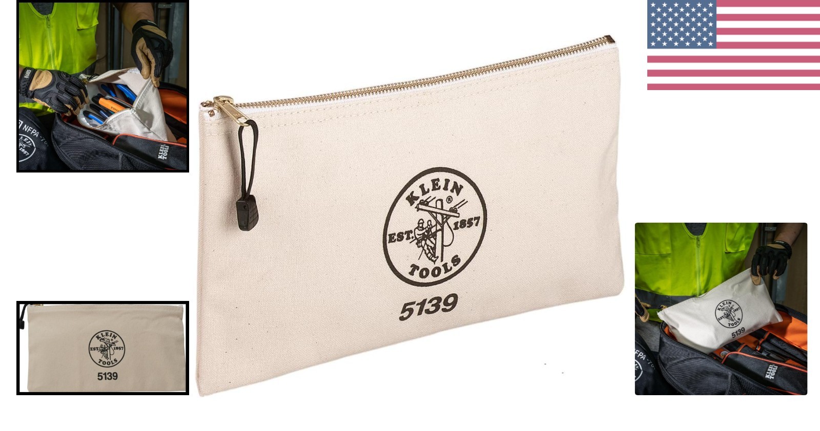 Stylish Heavy-Duty Canvas Tool Bag – Secure Zipper Closure & Multiple Colors