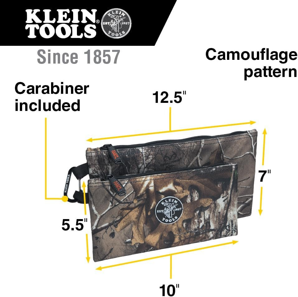 55560 Zipper Bags, Camo Bags Are 12.5 and 10-Inch, 1680D Ballistic Weave Camoufl