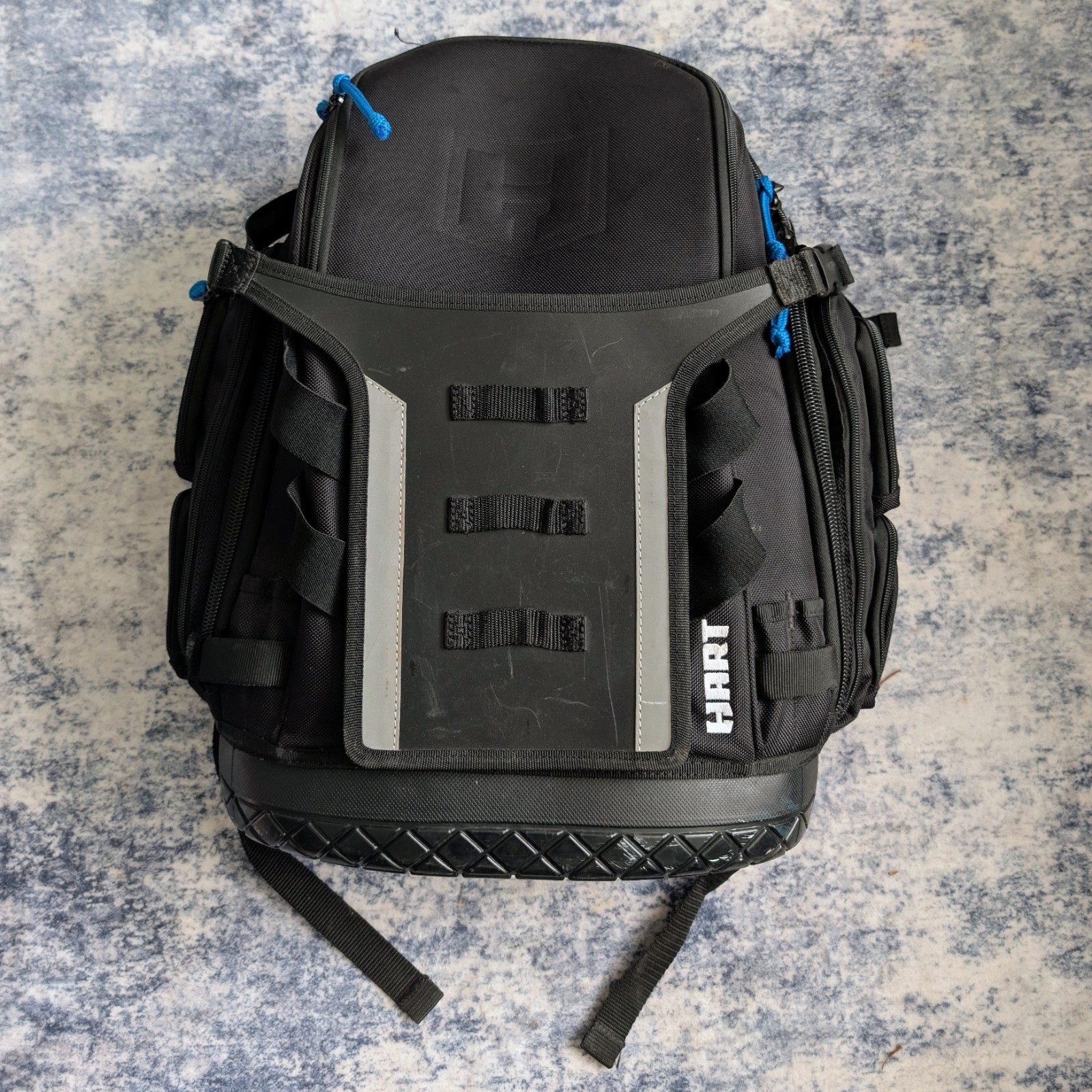 HART Tool Backpack Organizer Heavy Duty Storage Bag Black Blue