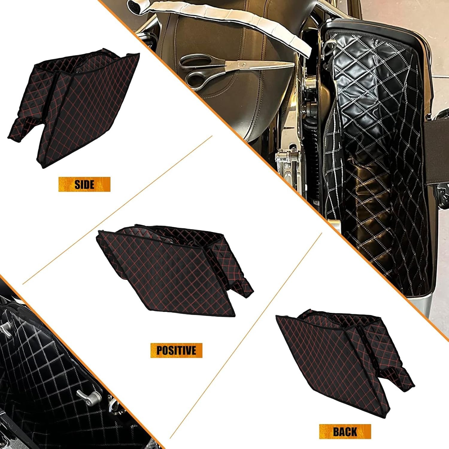 Motorcycle Saddlebag Liners 5 inch Stretched Bag Inserts Fits for Harley Tour…