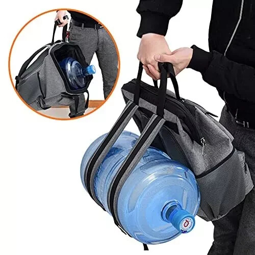 Justzon Backpack Tool Bag with Padded Back Support Heavy Duty Kit Gray