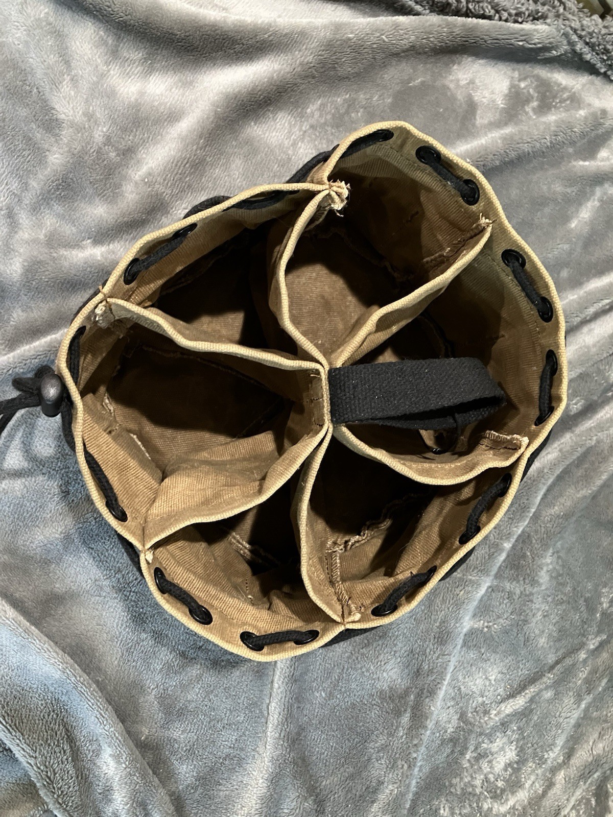 Readwares Supply Co. Double Proofed Waxed Canvas Tool Bucket Brown Black