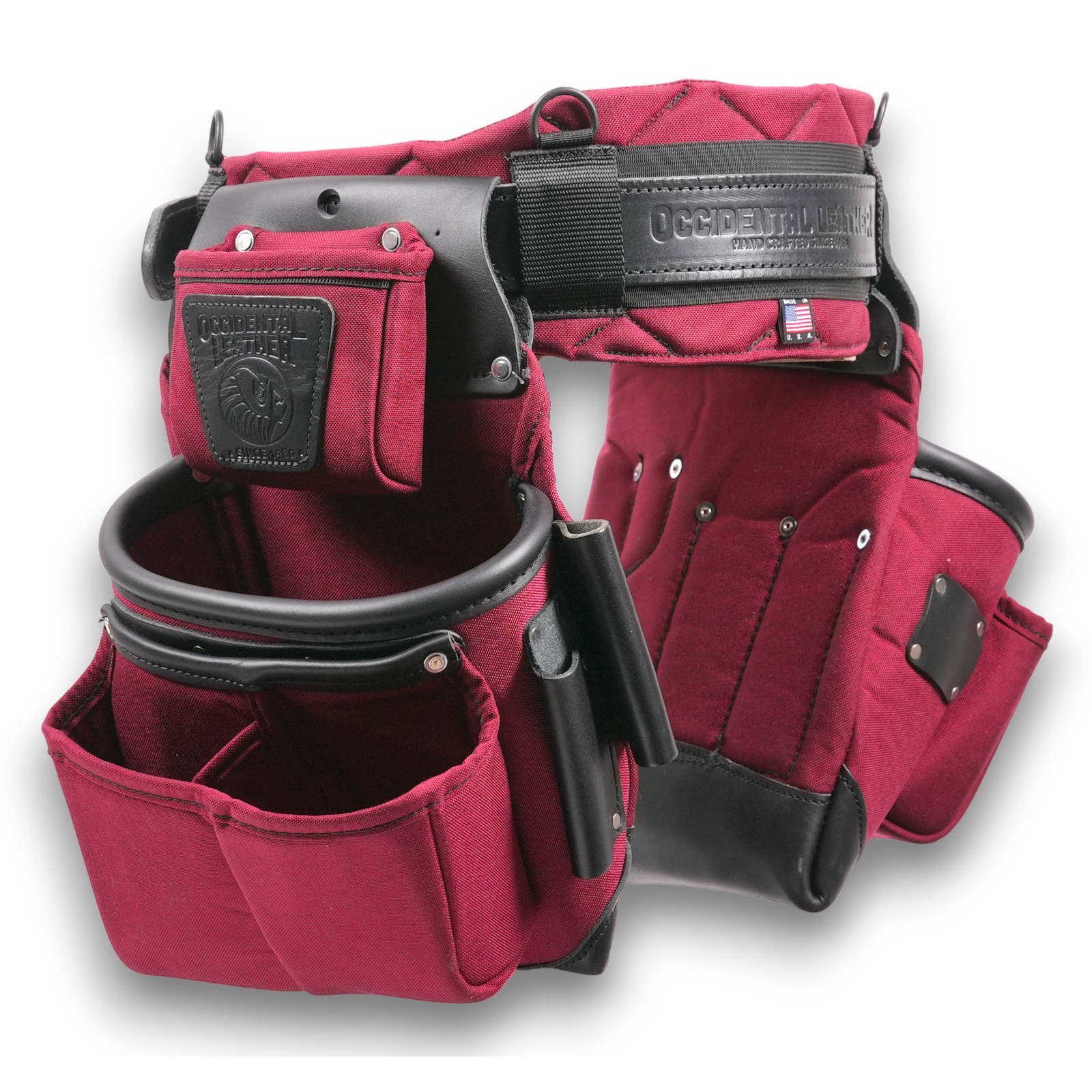 Occidental Leather 8286R ProFormance OxyLights Belt & Bags USA Made RED