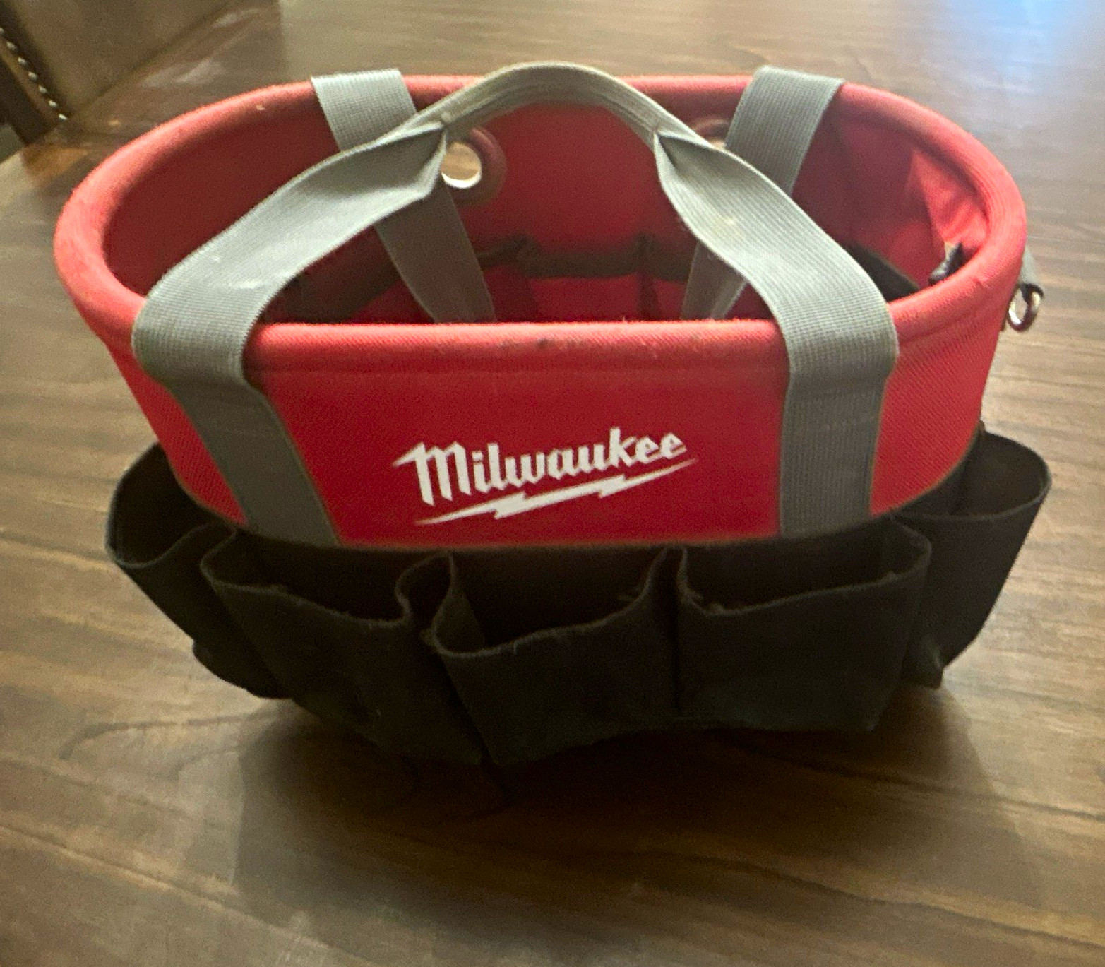 Milwaukee Open Top Tool Bag Tote with Handle, Red/Black/Gray