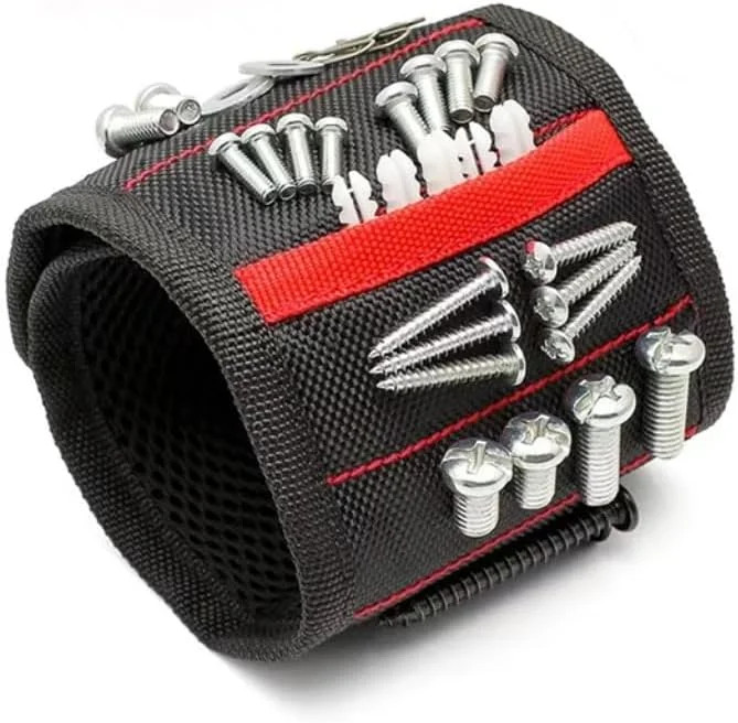 Magnetic Wristband Tool Belt with 5 Powerful Magnets for Holding Screws, Gift fo