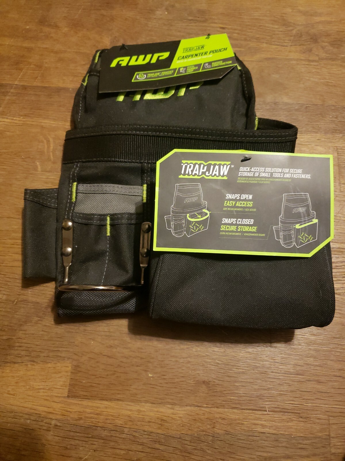AWP Tool Pouch Trap Jaw Pouch Rugged Polyester Carpenter Framer Handyman