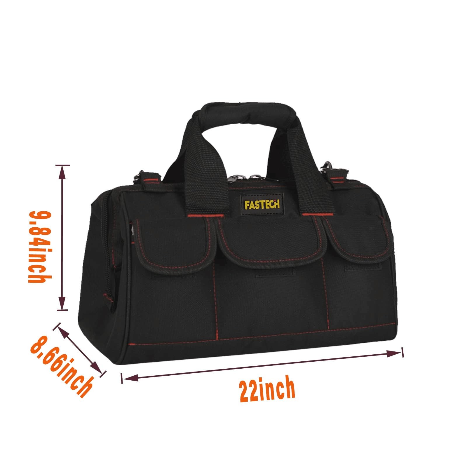 FASTECH 22-inch Heavy Duty Tools Bag With Wide Mouth For Tool Storage, Carrie…