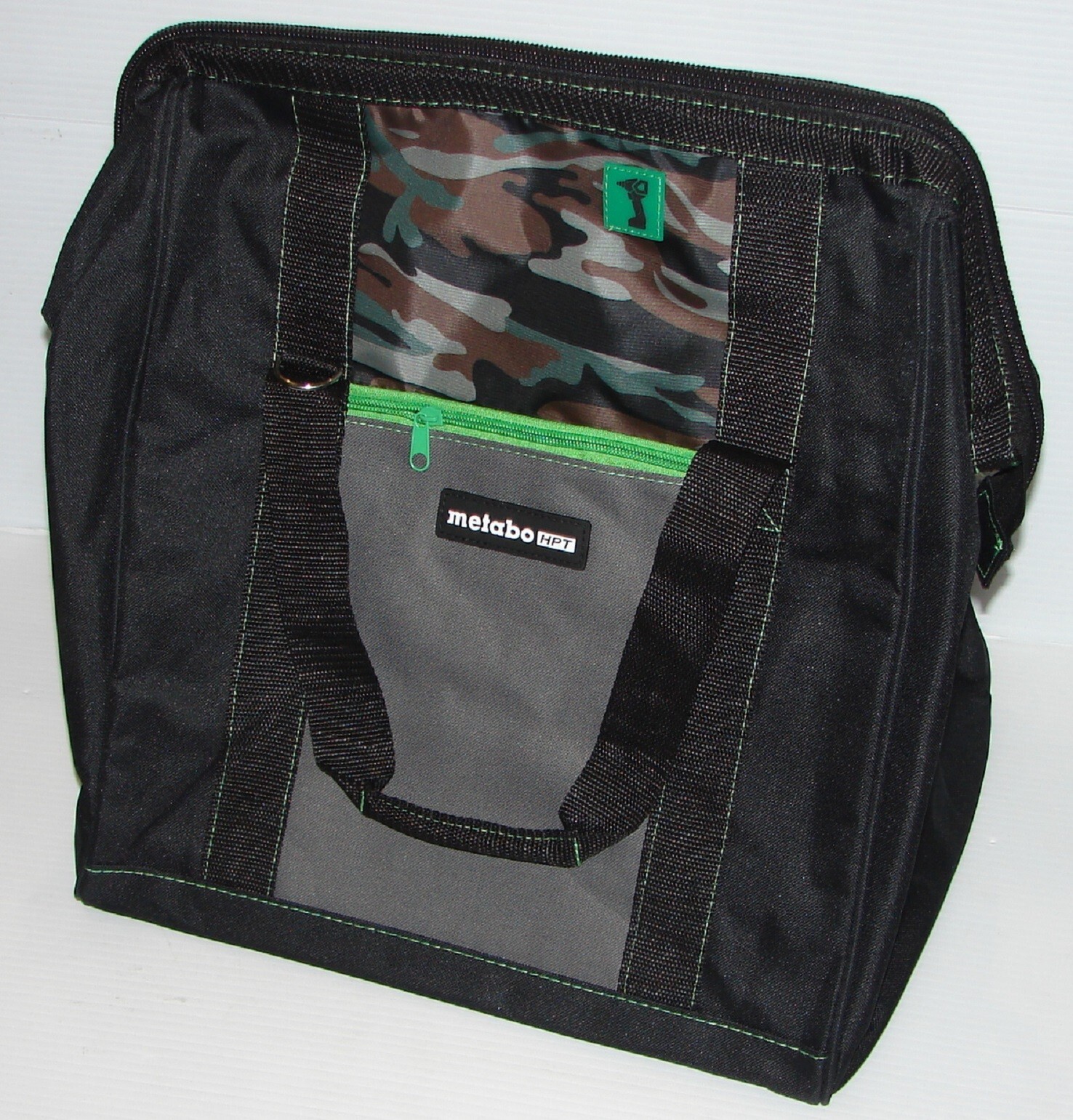 Metabo 372294M HPT 14X11X14″ Inside dims Contractor Canvas Tool Bag – Black/Camo
