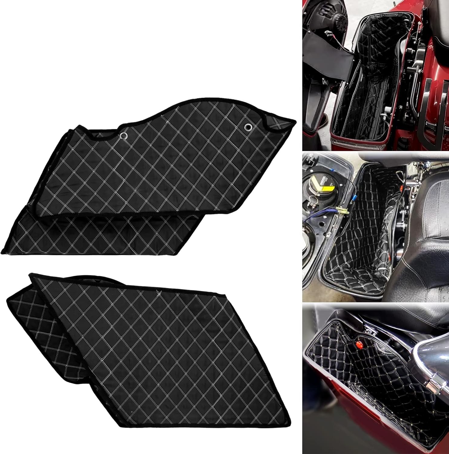 Motorcycle Saddlebag Liners 5 inch Stretched Bag Inserts Fits for Harley Tour…