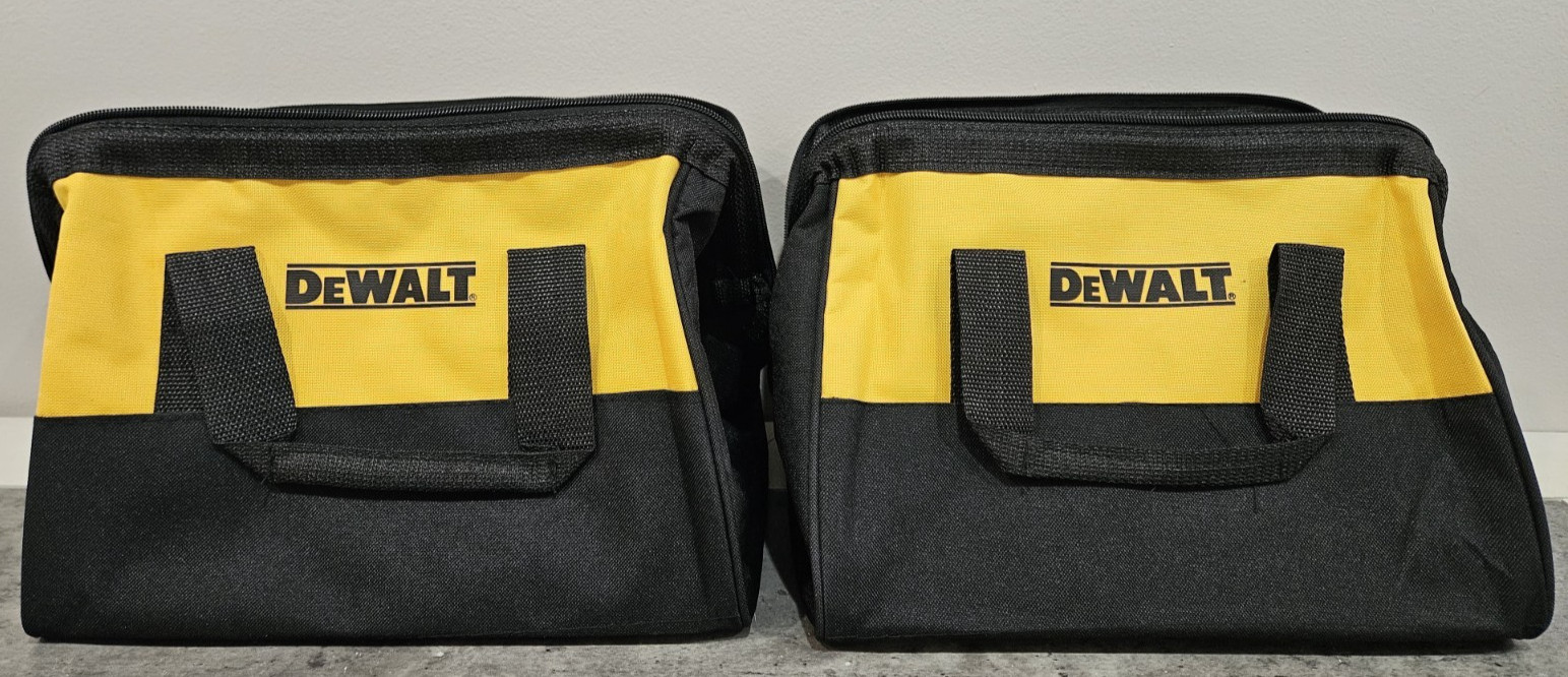 NEW – SET OF 2 DeWALT Heavy Duty Ballistic Nylon 13″ Tool Bags (13” x 10” x 10”)